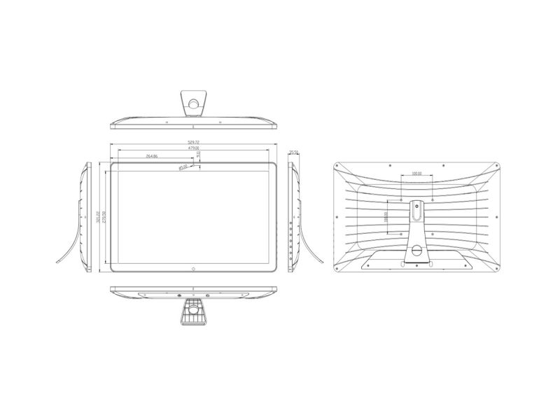 35.6 inch Streched Screen. 500 nits